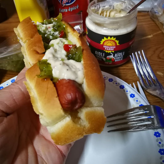 Tomato Basil Hot Dogs